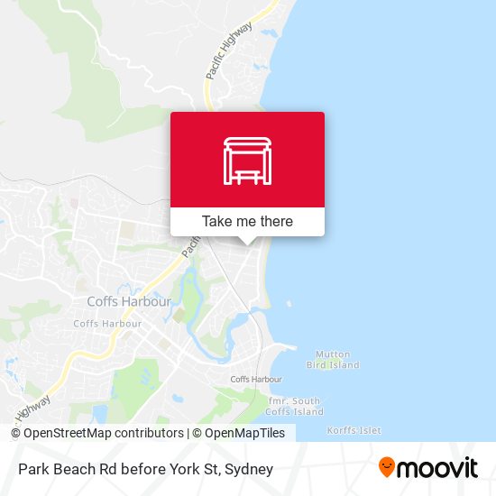Park Beach Rd before York St map