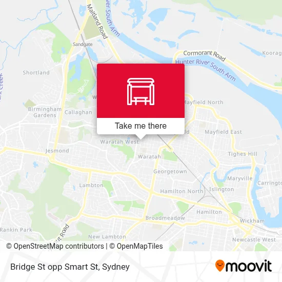 Bridge St opp Smart St map