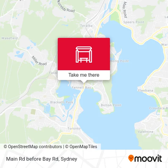 Main Rd before Bay Rd map