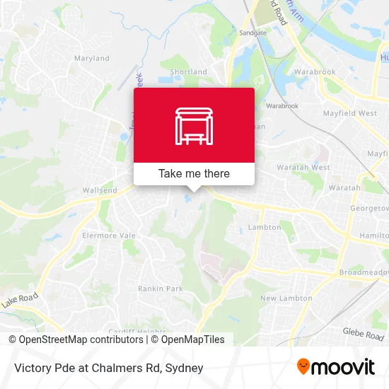 Mapa Victory Pde at Chalmers Rd