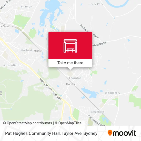 Pat Hughes Community Hall, Taylor Ave map