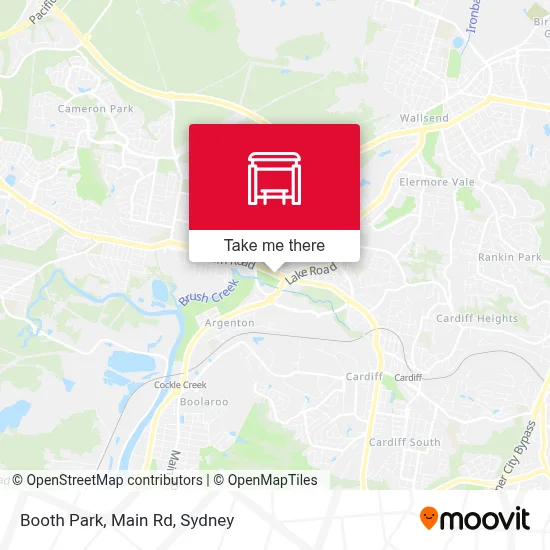Mapa Booth Park, Main Rd