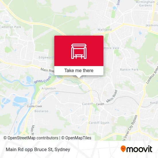 Mapa Main Rd opp Bruce St