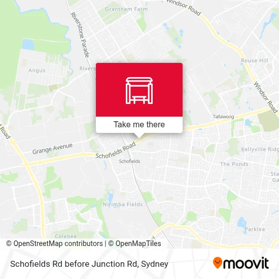 Mapa Schofields Rd before Junction Rd