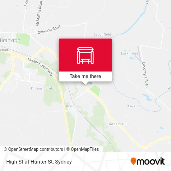 High St at Hunter St map