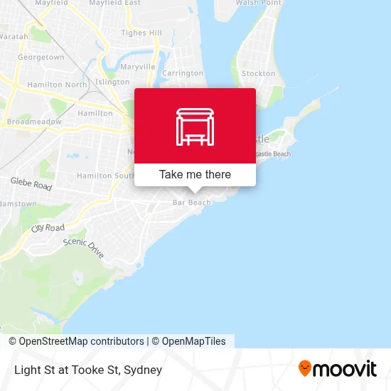 Mapa Light St at Tooke St