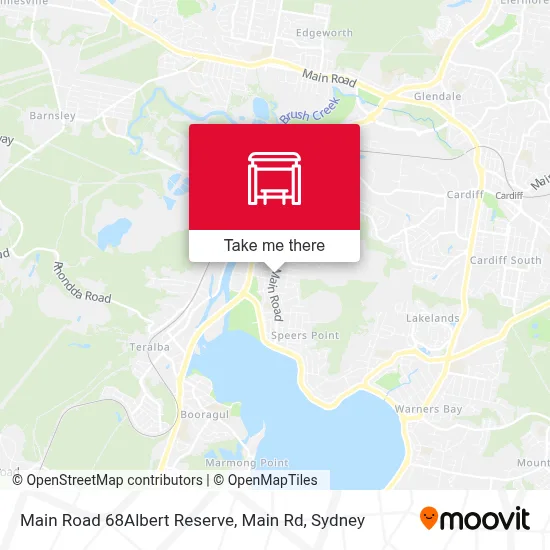 Mapa Main Road 68Albert Reserve, Main Rd