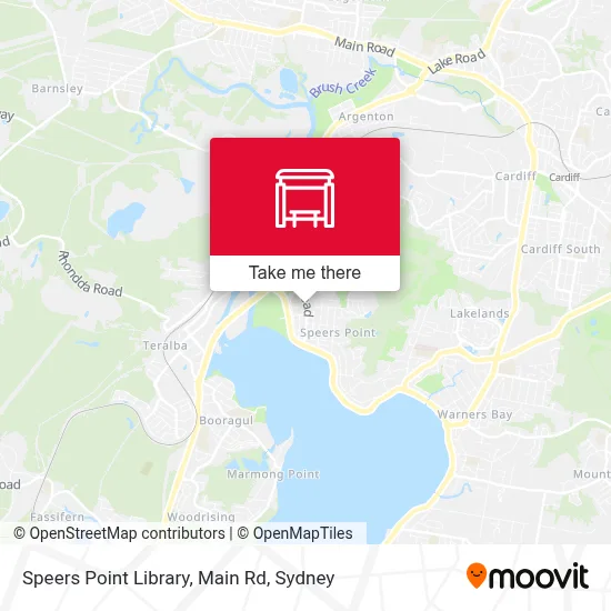 Mapa Speers Point Library, Main Rd