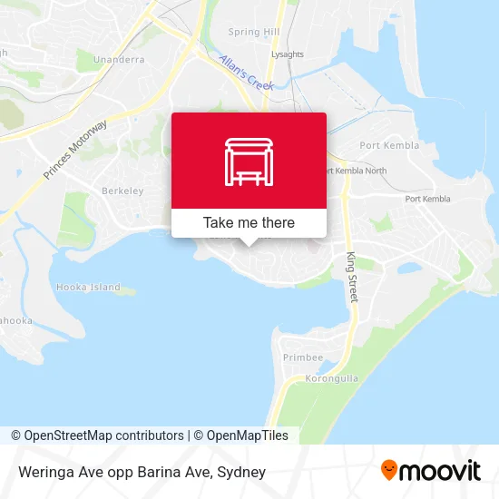 Weringa Ave opp Barina Ave map