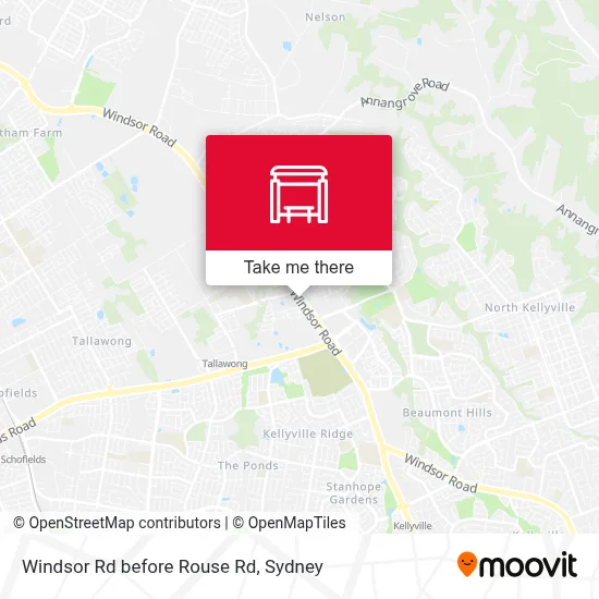 Rodear Rd Maps Windsor Rd before Rouse Rd stop - Routes, Schedules, and Fares
