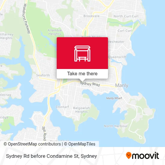 Mapa Sydney Rd before Condamine St