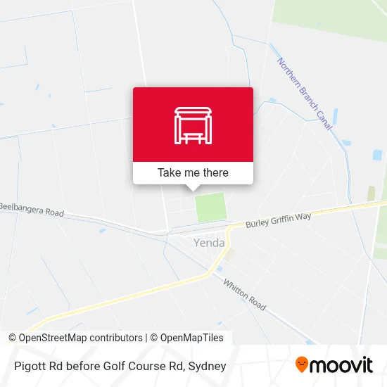 Mapa Pigott Rd before Golf Course Rd