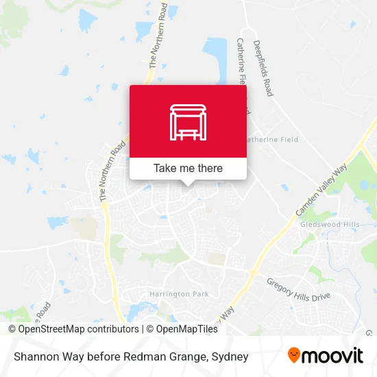 Shannon Way before Redman Grange map