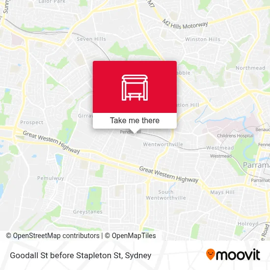 Mapa Goodall St before Stapleton St