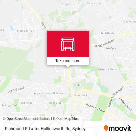 Mapa Richmond Rd after Hollinsworth Rd
