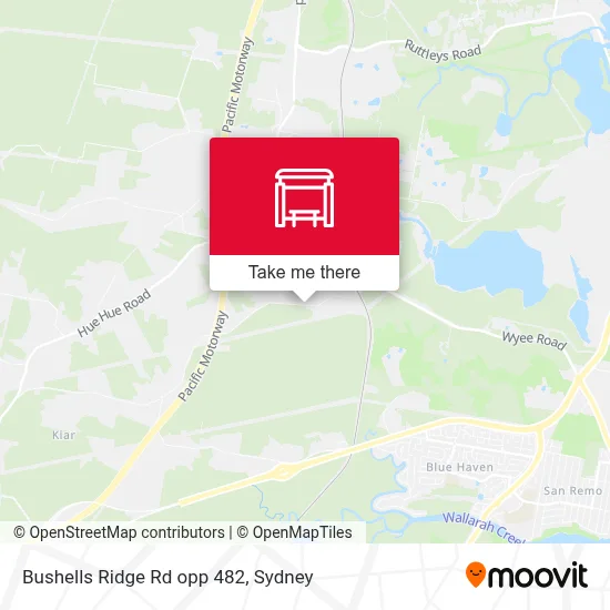 Mapa Bushells Ridge Rd opp 482