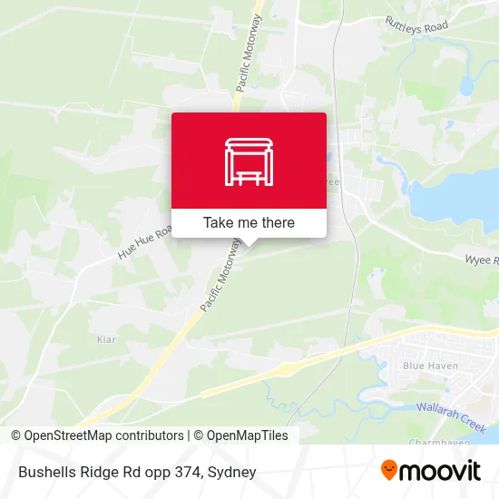 Bushells Ridge Rd opp 374 map