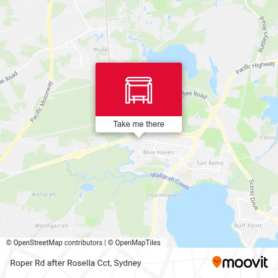 Mapa Roper Rd after Rosella Cct