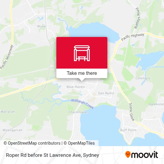 Mapa Roper Rd before St Lawrence Ave