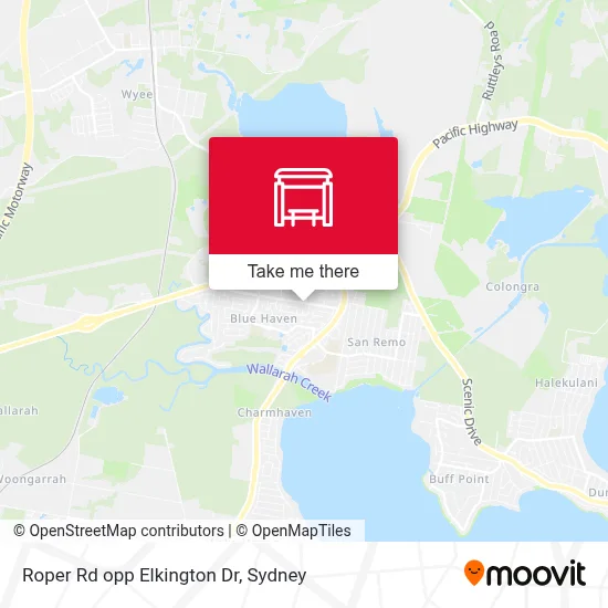 Mapa Roper Rd opp Elkington Dr