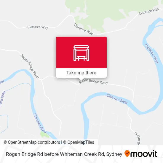Mapa Rogan Bridge Rd before Whiteman Creek Rd