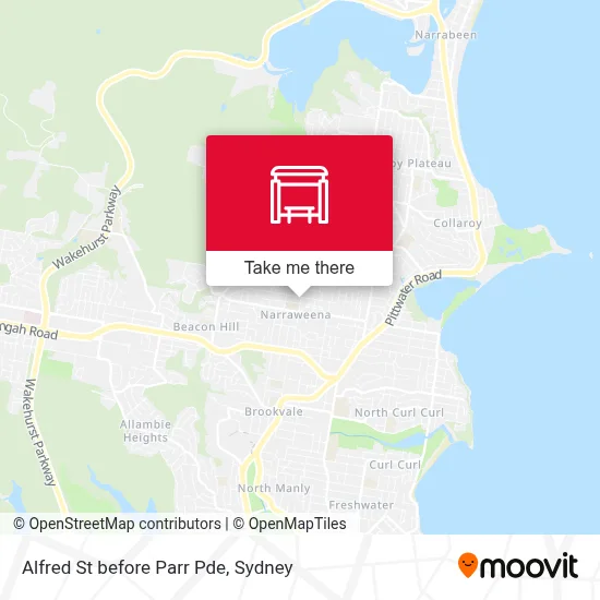 Mapa Alfred St before Parr Pde