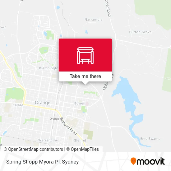 Spring St opp Myora Pl map