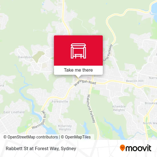 Mapa Rabbett St at Forest Way