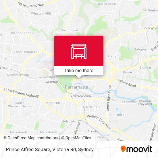 Mapa Prince Alfred Square, Victoria Rd