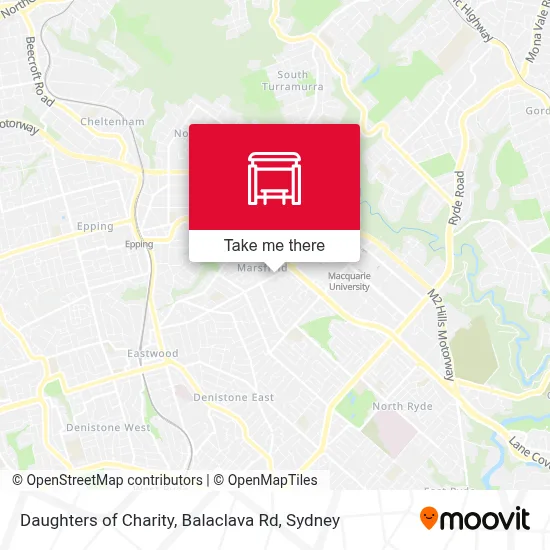 Mapa Daughters of Charity, Balaclava Rd