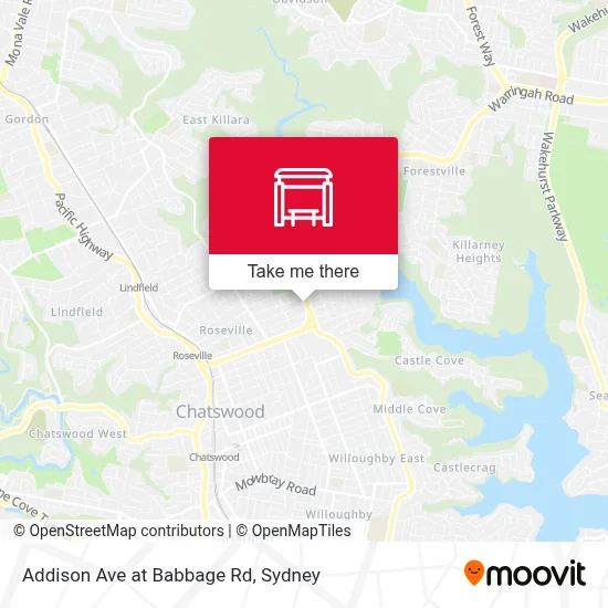 Addison Ave at Babbage Rd map