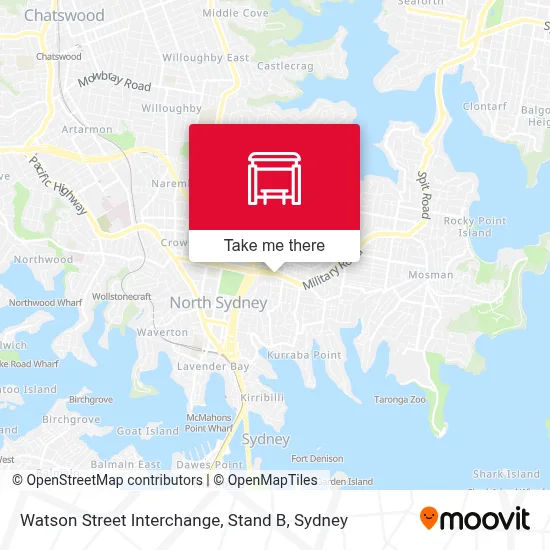 Mapa Watson Street Interchange, Stand B
