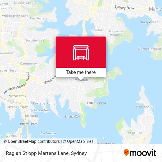 Mapa Raglan St opp Martens Lane