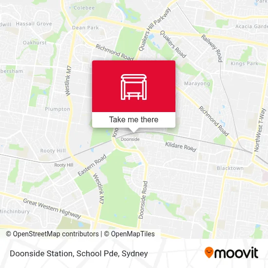 Doonside Station, School Pde map