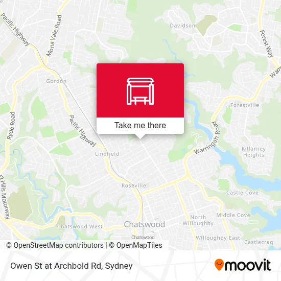 Mapa Owen St at Archbold Rd