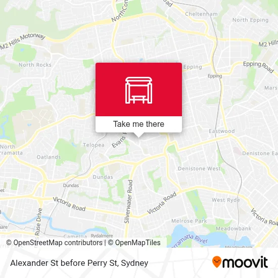 Mapa Alexander St before Perry St