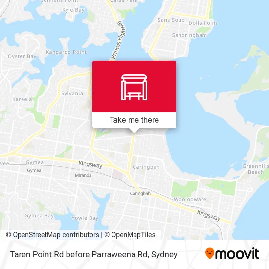 Mapa Taren Point Rd before Parraweena Rd