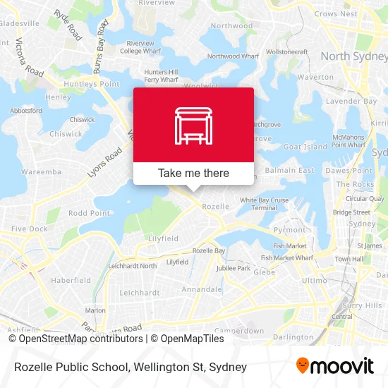 Mapa Rozelle Public School, Wellington St