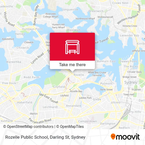 Mapa Rozelle Public School, Darling St