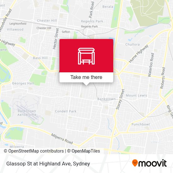Glassop St at Highland Ave map