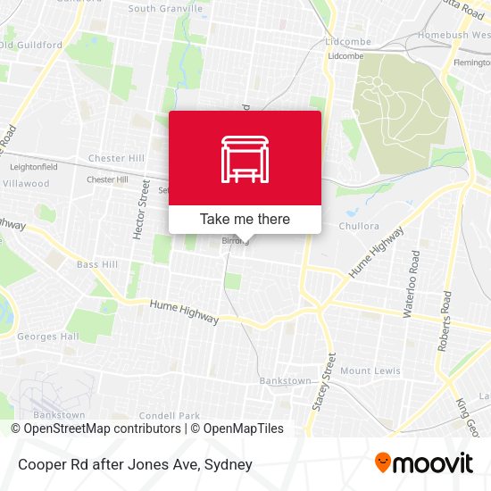 Cooper Rd after Jones Ave map