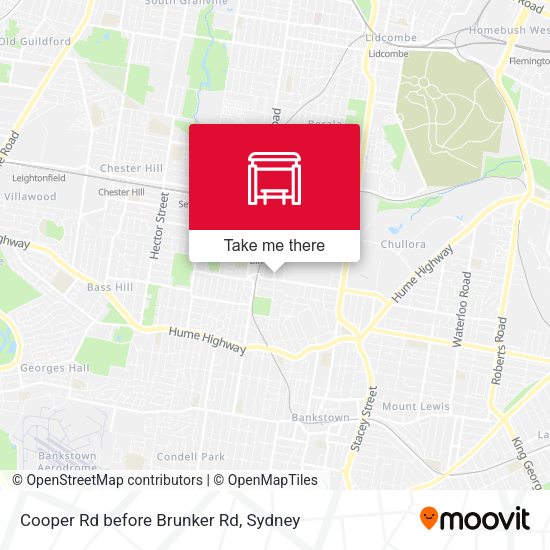 Cooper Rd before Brunker Rd map