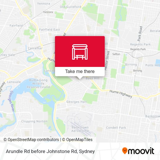 Arundle Rd before Johnstone Rd map