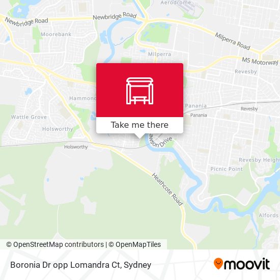Boronia Dr opp Lomandra Ct map