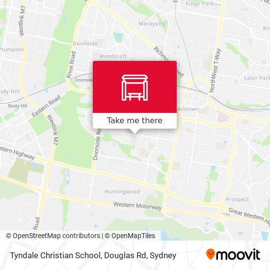 Tyndale Christian School, Douglas Rd map