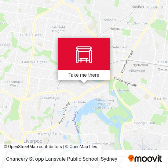 Chancery St opp Lansvale Public School map