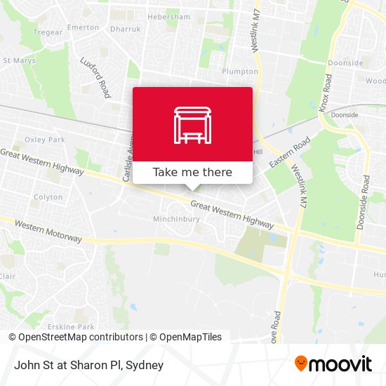 John St at Sharon Pl map