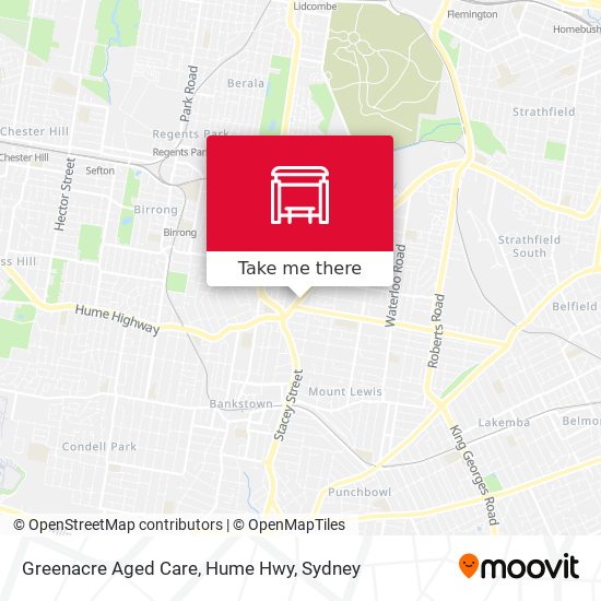 Greenacre Aged Care, Hume Hwy map