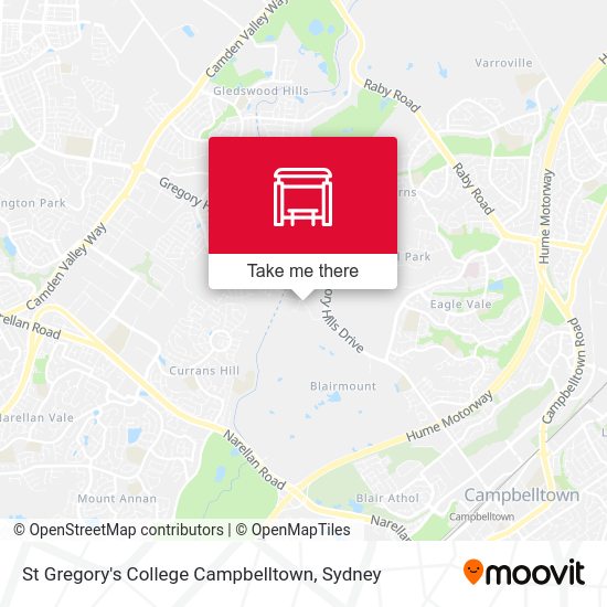 St Gregory's College Campbelltown map