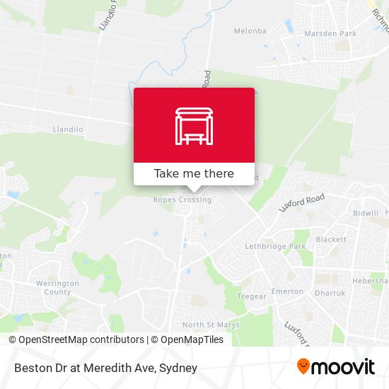 Beston Dr at Meredith Ave map